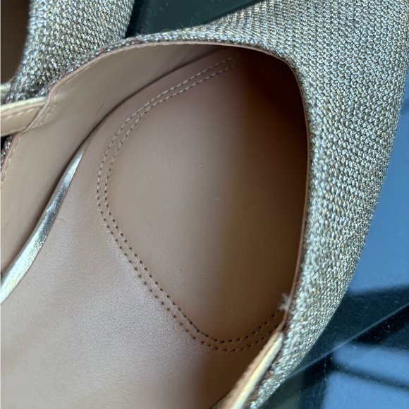 New Unisa, gold shiny, sparkling, sling back high heels, sandals, size 11 - Picture 7 of 9